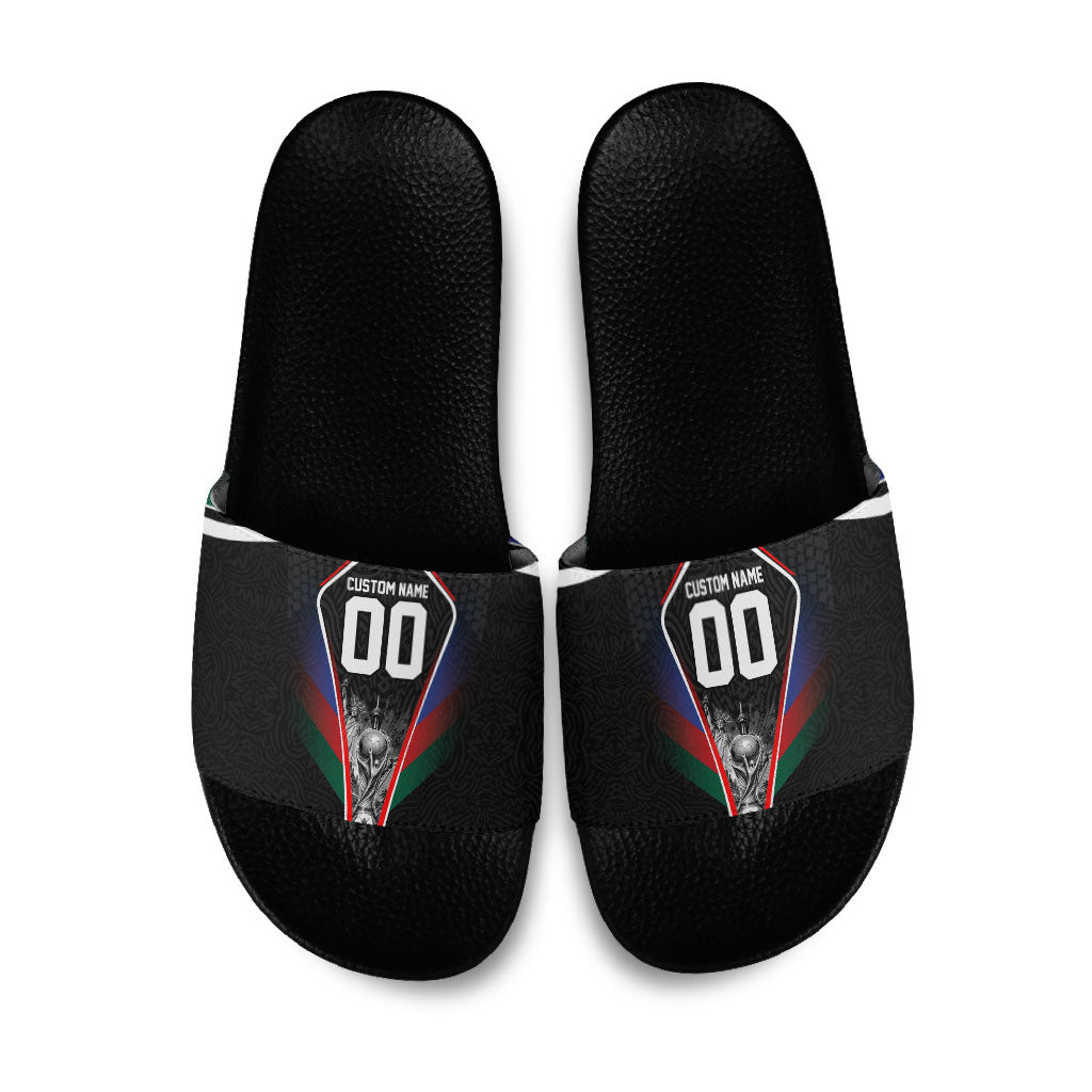 Personalized World Football 2026 Host Nations Slide Sandals USA Canada Mexico Soccer Trophy