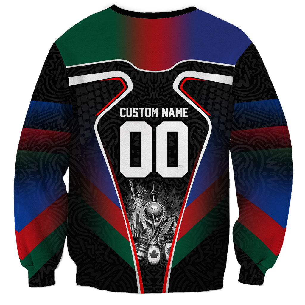 Personalized World Football 2026 Host Nations Sweatshirt USA Canada Mexico Soccer Trophy