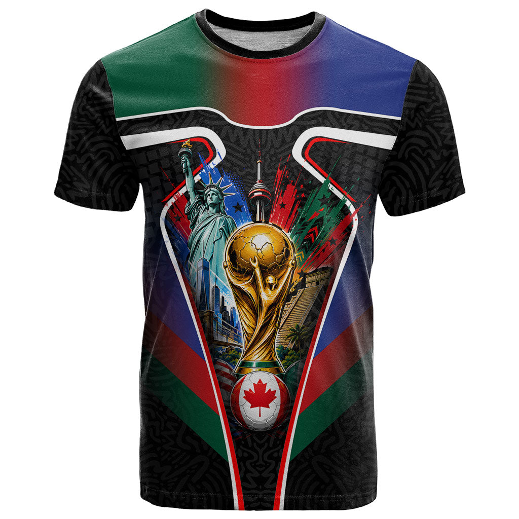 Personalized World Football 2026 Host Nations T Shirt USA Canada Mexico Soccer Trophy