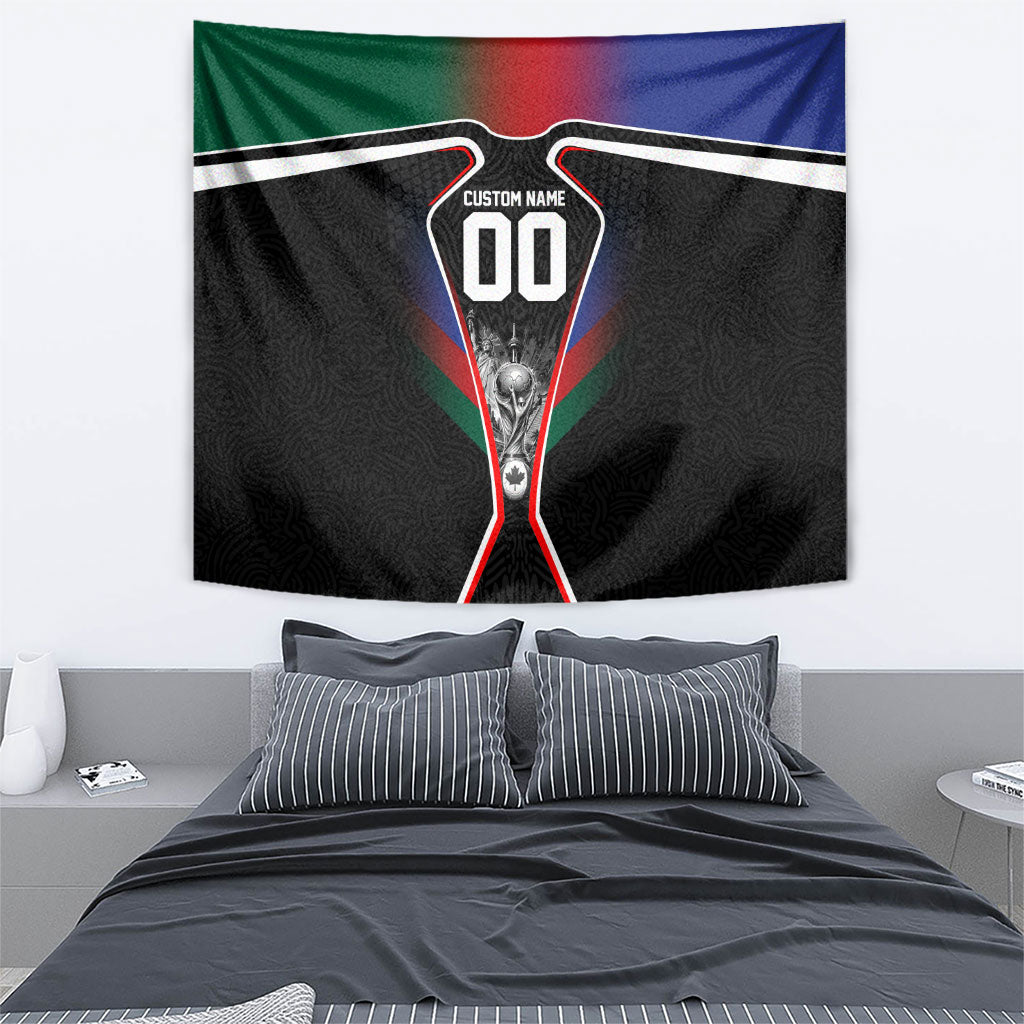Personalized World Football 2026 Host Nations Tapestry USA Canada Mexico Soccer Trophy