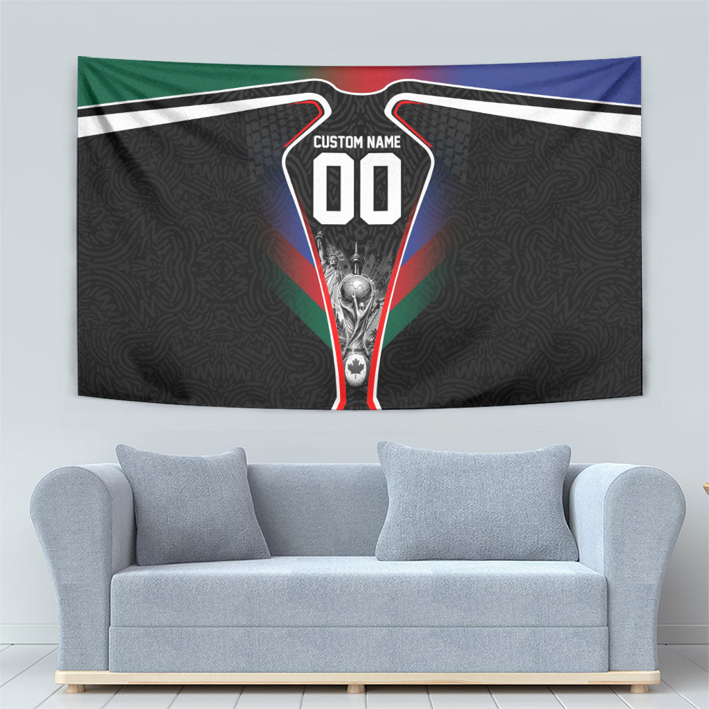 Personalized World Football 2026 Host Nations Tapestry USA Canada Mexico Soccer Trophy