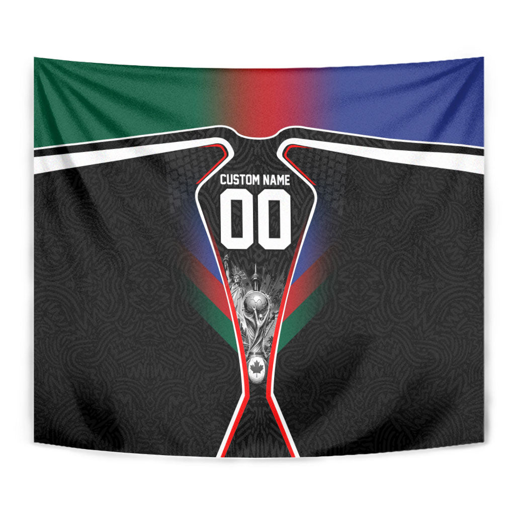 Personalized World Football 2026 Host Nations Tapestry USA Canada Mexico Soccer Trophy