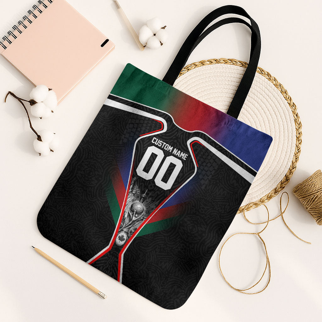 Personalized World Football 2026 Host Nations Tote Bag USA Canada Mexico Soccer Trophy