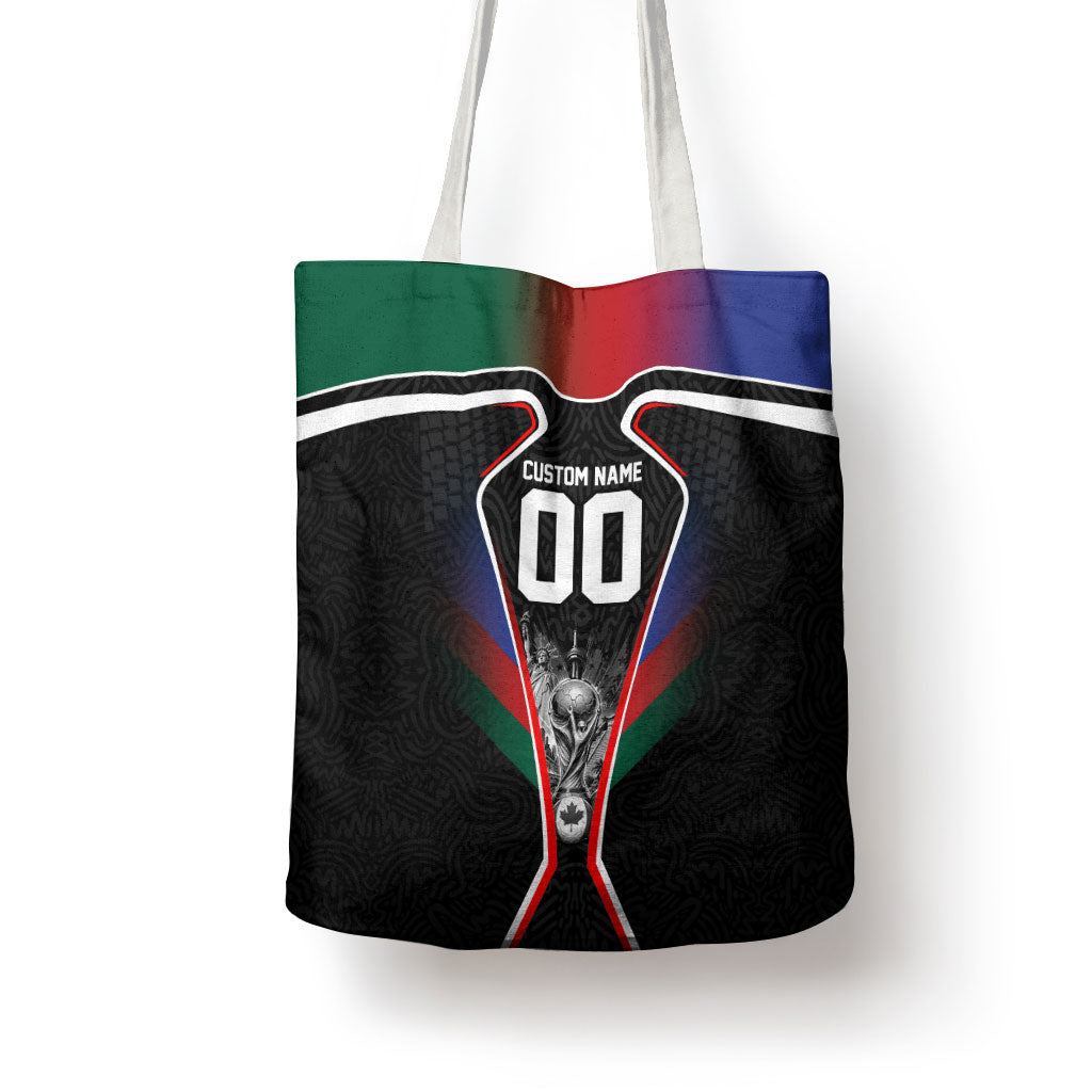 Personalized World Football 2026 Host Nations Tote Bag USA Canada Mexico Soccer Trophy