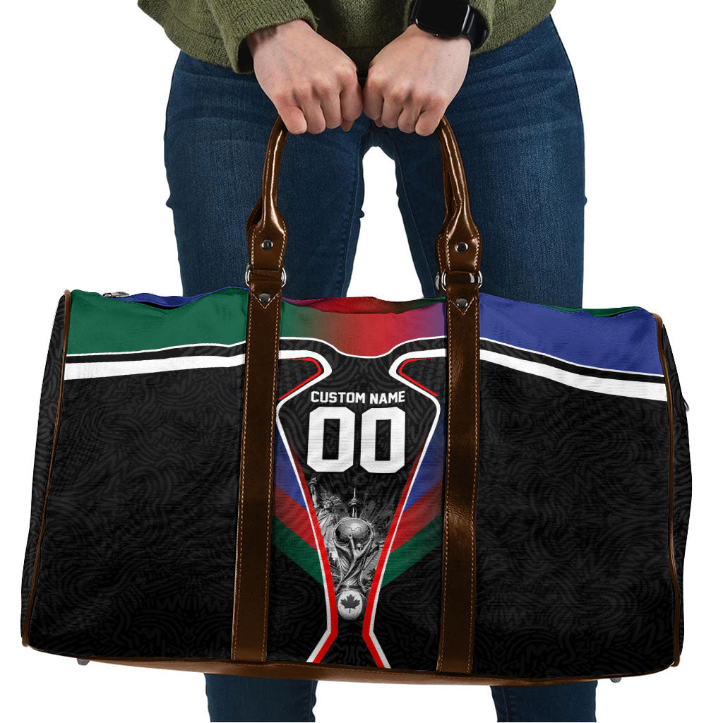 Personalized World Football 2026 Host Nations Travel Bag USA Canada Mexico Soccer Trophy