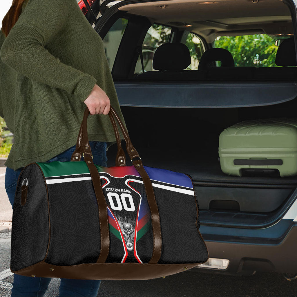 Personalized World Football 2026 Host Nations Travel Bag USA Canada Mexico Soccer Trophy