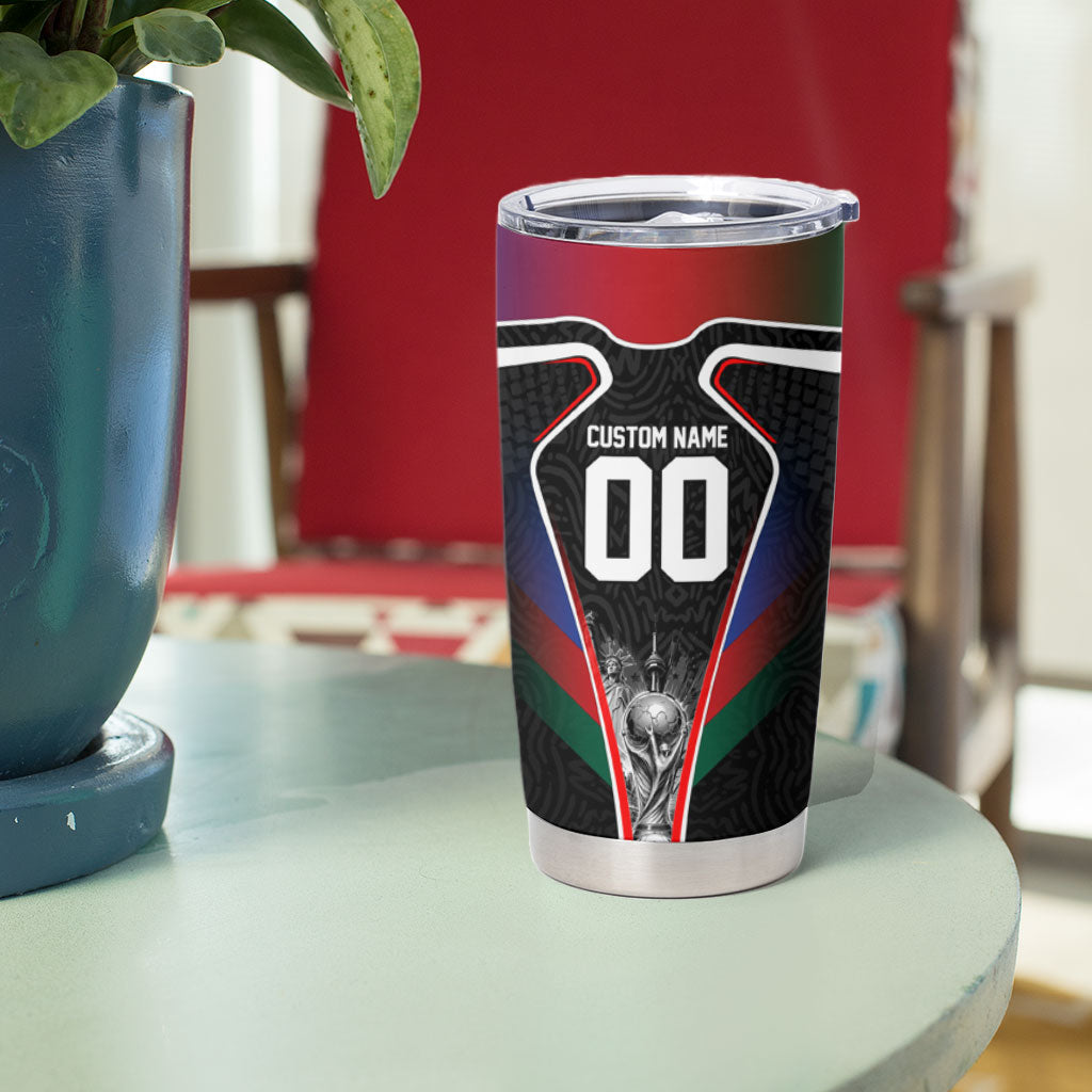 Personalized World Football 2026 Host Nations Tumbler Cup USA Canada Mexico Soccer Trophy