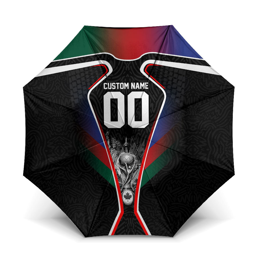 Personalized World Football 2026 Host Nations Umbrella USA Canada Mexico Soccer Trophy