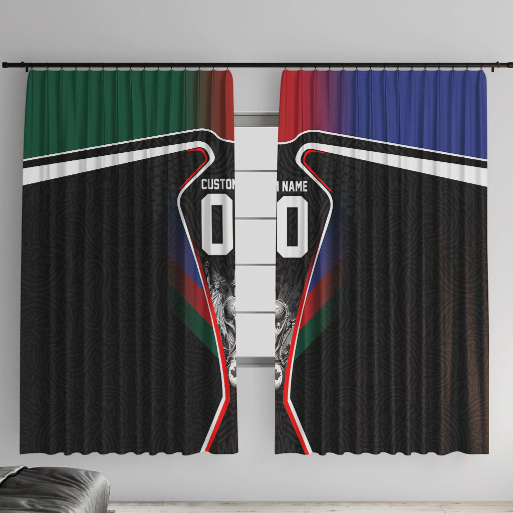 Personalized World Football 2026 Host Nations Window Curtain USA Canada Mexico Soccer Trophy