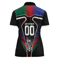 Personalized World Football 2026 Host Nations Women Polo Shirt USA Canada Mexico Soccer Trophy