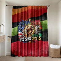 Happy 250th You Still Owe Us Black Pride Bathroom Set Pan African Flag Broken Chains - Statue Of Liberty