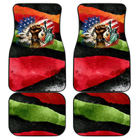 Happy 250th You Still Owe Us Black Pride Car Mats Pan African Flag Broken Chains - Statue Of Liberty