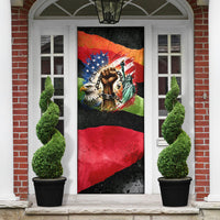 Happy 250th You Still Owe Us Black Pride Door Cover Pan African Flag Broken Chains - Statue Of Liberty