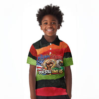 Happy 250th You Still Owe Us Black Pride Kid Polo Shirt Pan African Flag Broken Chains - Statue Of Liberty
