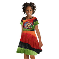 Happy 250th You Still Owe Us Black Pride Kid Short Sleeve Dress Pan African Flag Broken Chains - Statue Of Liberty