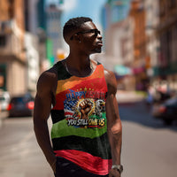 Happy 250th You Still Owe Us Black Pride Men Tank Top Pan African Flag Broken Chains - Statue Of Liberty