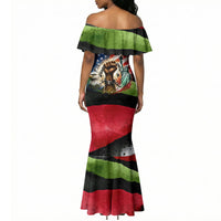 Happy 250th You Still Owe Us Black Pride Mermaid Dress Pan African Flag Broken Chains - Statue Of Liberty