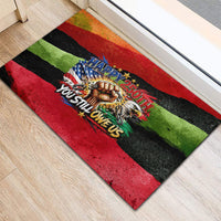 Happy 250th You Still Owe Us Black Pride Rubber Doormat Pan African Flag Broken Chains - Statue Of Liberty