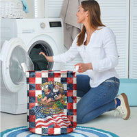 USA Soccer Summer Christmas In July Laundry Basket Summer Santa World Football 2026