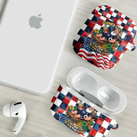 USA Soccer Summer Christmas In July AirPods Case Summer Santa World Football 2026