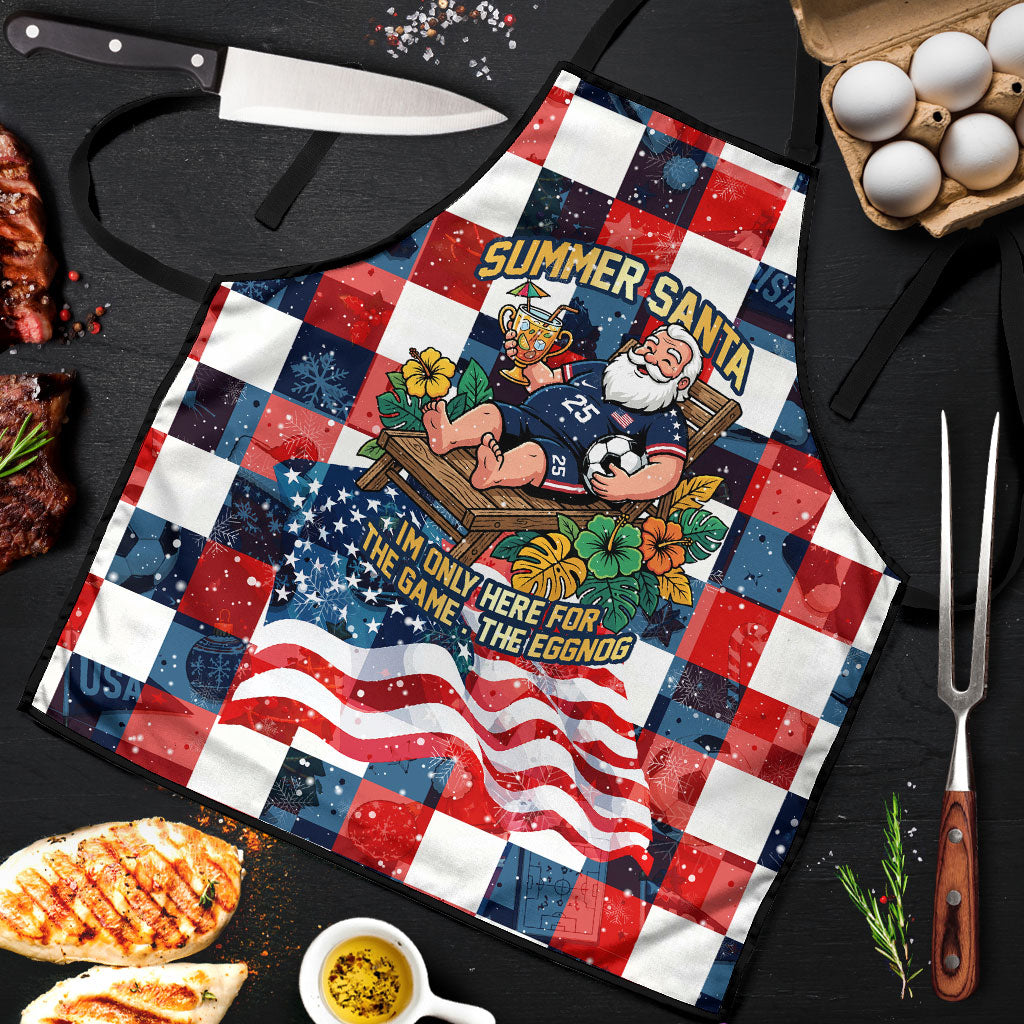 USA Soccer Summer Christmas In July Apron Summer Santa World Football 2026
