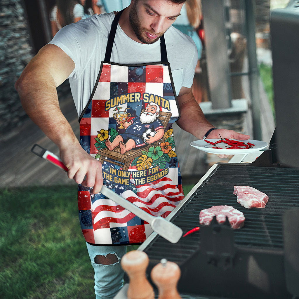 USA Soccer Summer Christmas In July Apron Summer Santa World Football 2026