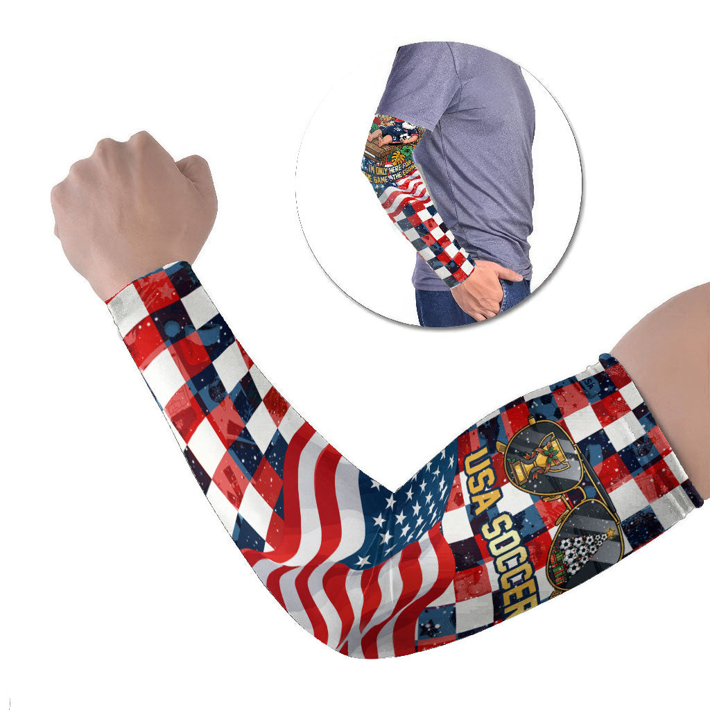 USA Soccer Summer Christmas In July Arm Sleeves Summer Santa World Football 2026