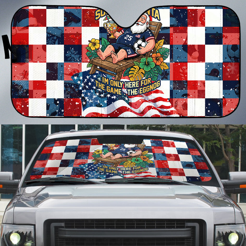 USA Soccer Summer Christmas In July Auto Sun Shade Summer Santa World Football 2026