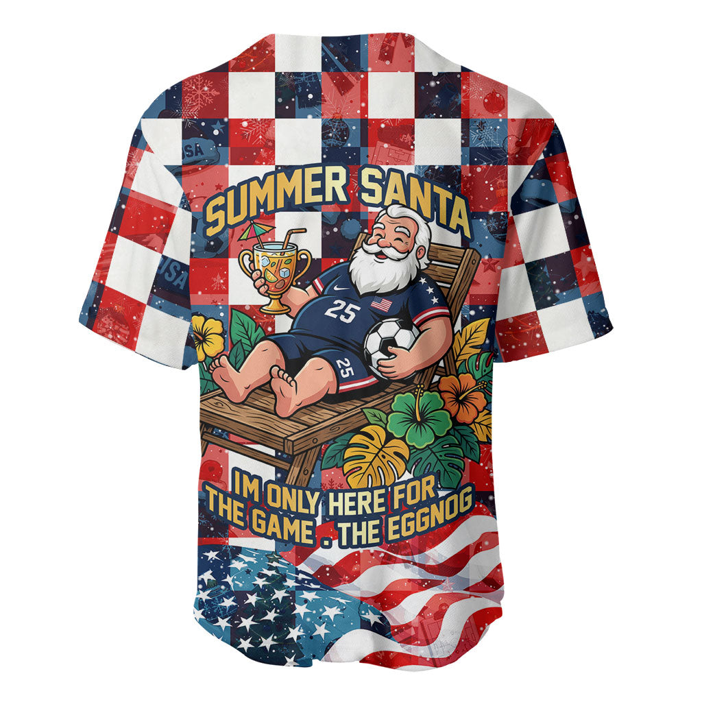 USA Soccer Summer Christmas In July Baseball Jersey Summer Santa World Football 2026
