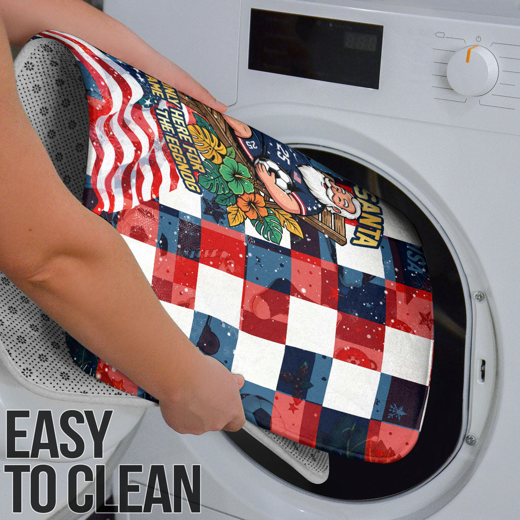USA Soccer Summer Christmas In July Bathroom Set Summer Santa World Football 2026