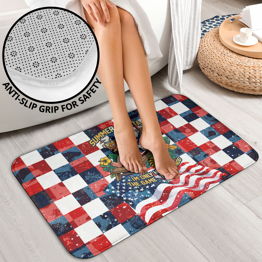 USA Soccer Summer Christmas In July Bathroom Set Summer Santa World Football 2026