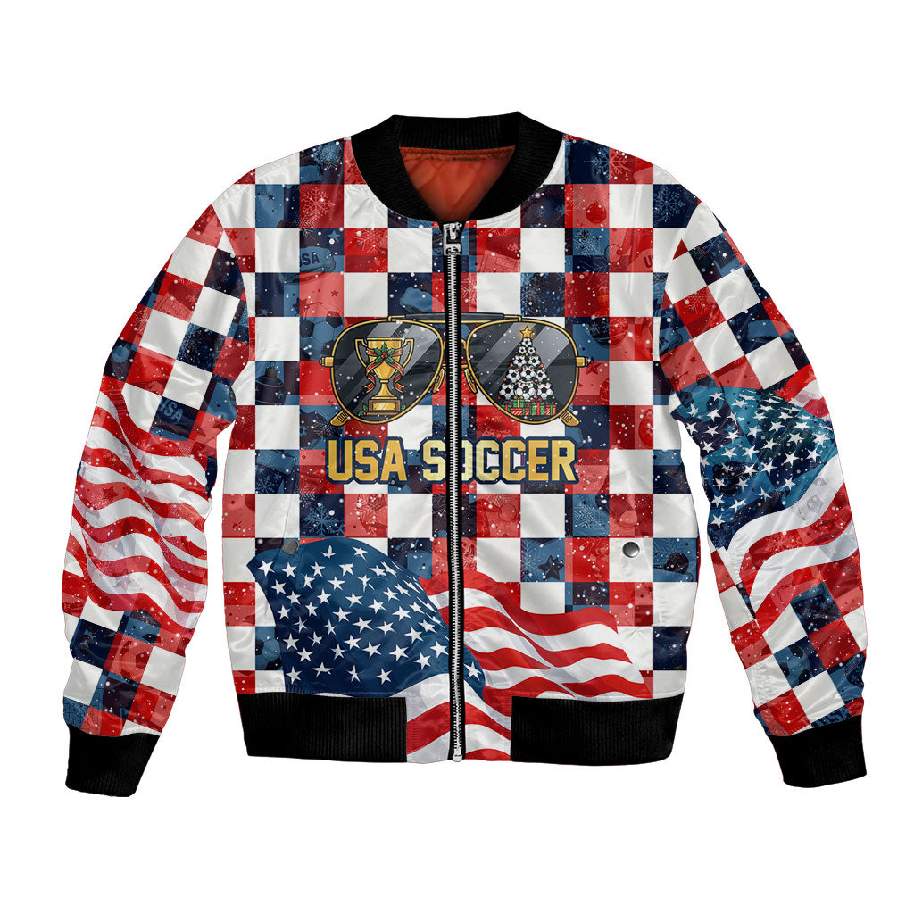 USA Soccer Summer Christmas In July Bomber Jacket Summer Santa World Football 2026