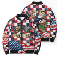USA Soccer Summer Christmas In July Bomber Puffer Jacket Summer Santa World Football 2026