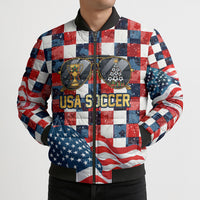 USA Soccer Summer Christmas In July Bomber Puffer Jacket Summer Santa World Football 2026