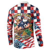 USA Soccer Summer Christmas In July Button Sweatshirt Summer Santa World Football 2026