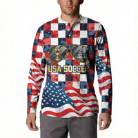 USA Soccer Summer Christmas In July Button Sweatshirt Summer Santa World Football 2026