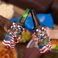 USA Soccer Summer Christmas In July 4 in 1 Can Cooler Tumbler Summer Santa World Football 2026
