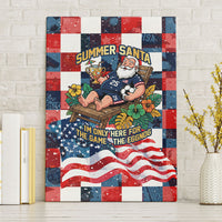 USA Soccer Summer Christmas In July Canvas Wall Art Summer Santa World Football 2026