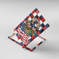 USA Soccer Summer Christmas In July Canvas Wall Art Summer Santa World Football 2026