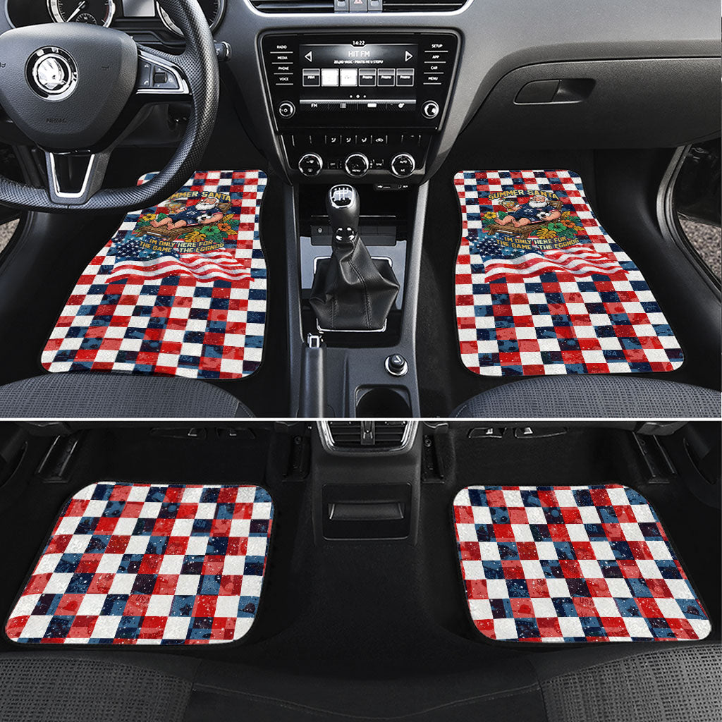 USA Soccer Summer Christmas In July Car Mats Summer Santa World Football 2026