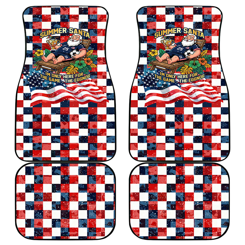 USA Soccer Summer Christmas In July Car Mats Summer Santa World Football 2026