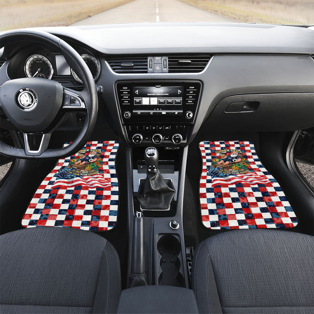 USA Soccer Summer Christmas In July Car Mats Summer Santa World Football 2026