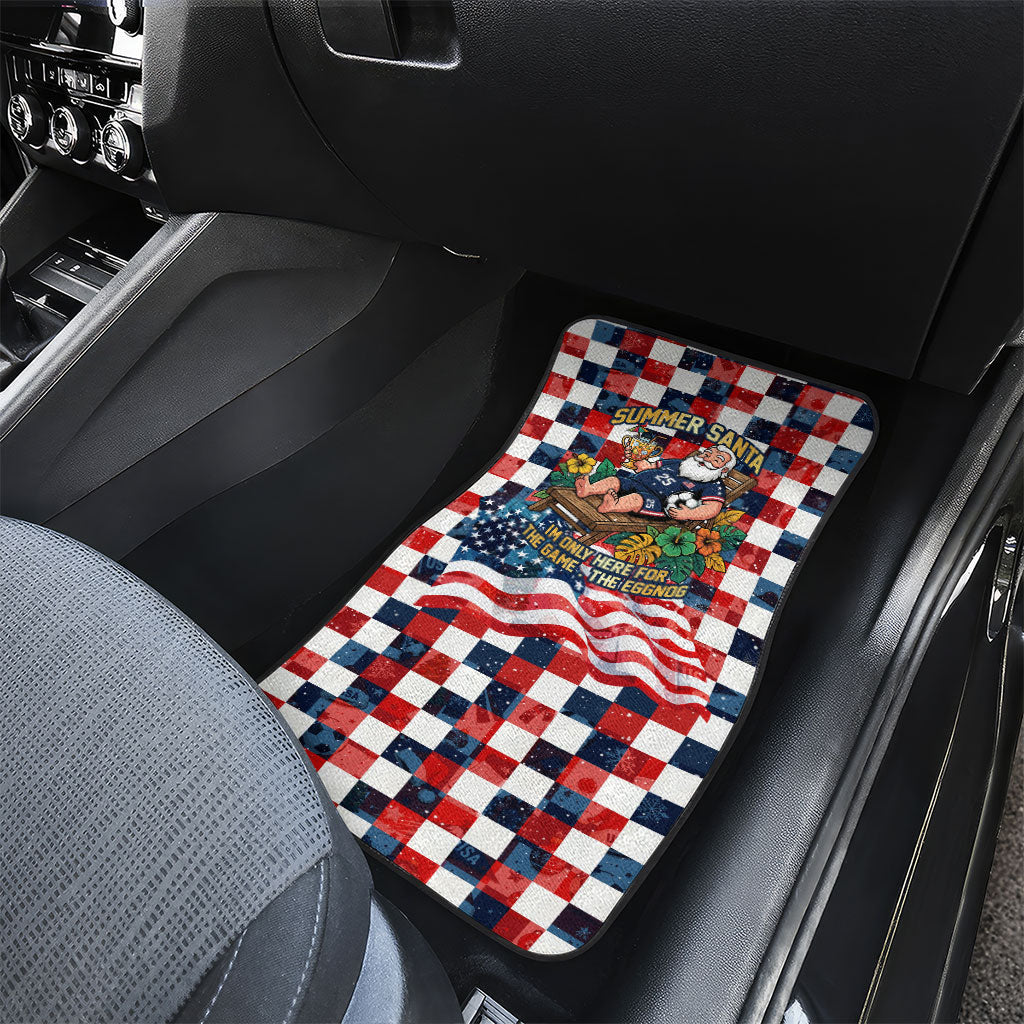 USA Soccer Summer Christmas In July Car Mats Summer Santa World Football 2026