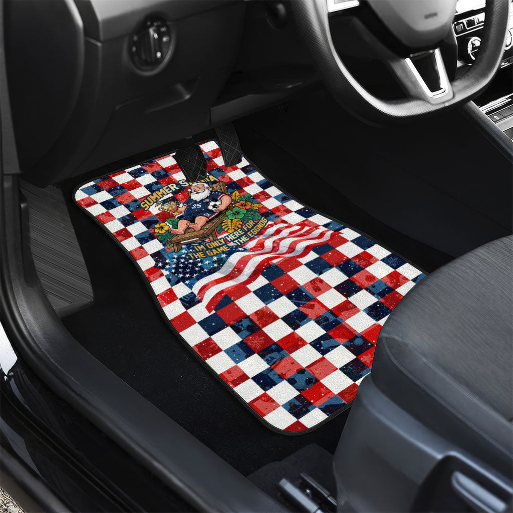 USA Soccer Summer Christmas In July Car Mats Summer Santa World Football 2026