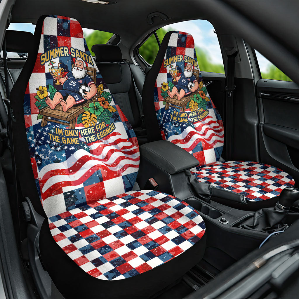 USA Soccer Summer Christmas In July Car Seat Cover Summer Santa World Football 2026