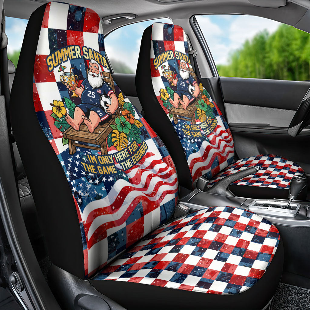 USA Soccer Summer Christmas In July Car Seat Cover Summer Santa World Football 2026