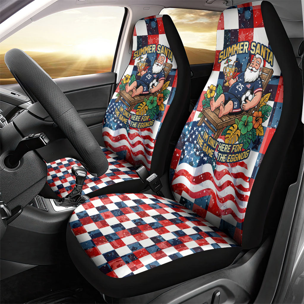 USA Soccer Summer Christmas In July Car Seat Cover Summer Santa World Football 2026