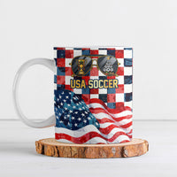 USA Soccer Summer Christmas In July Ceramic Mug Summer Santa World Football 2026