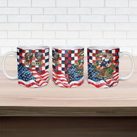 USA Soccer Summer Christmas In July Ceramic Mug Summer Santa World Football 2026