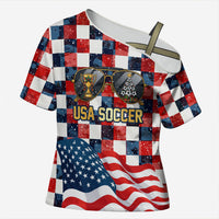 USA Soccer Summer Christmas In July Cross Shoulder Shirt Summer Santa World Football 2026